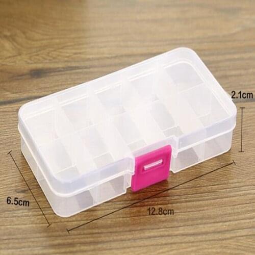1pcs Plastic 8/10 Storage Boxes Slots Adjustable Packaging Transparent Tool Case Craft Organizer Box Jewelry Bijoux Accessories
