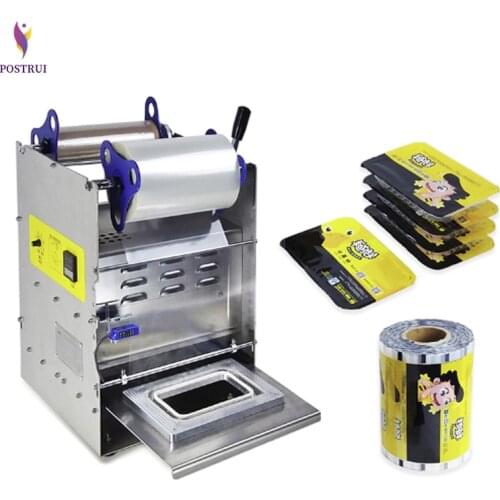 1PC Cooked Food Preservation Box Sealing Machine 220V Lunch Box Packing Machine Semi-automatic Fast Food Product Sealing Machine