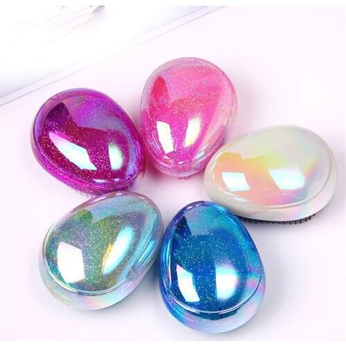 1PC Hair Brush Comb Egg Round Shape Soft Styling Tools Hair Brushes Detangling Comb Salon Hair Care comb For Travel