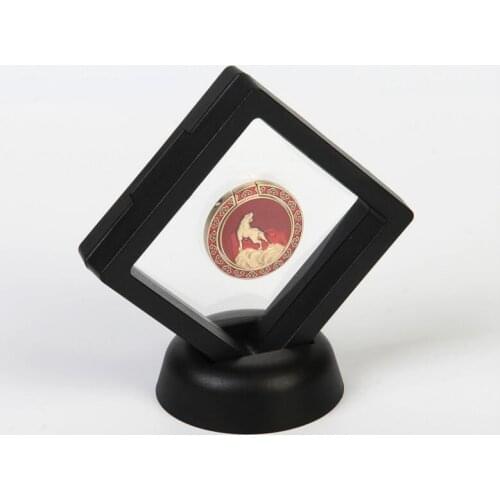 500PCS/SETS Black white Suspended Floating Display Case Jewellery Coins Gems Artefacts Stand Holder Box