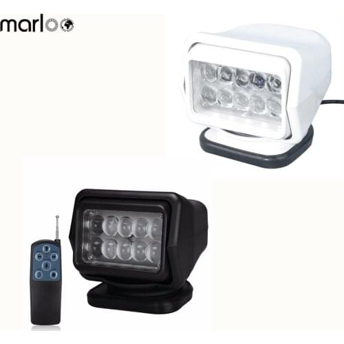 Marloo 7Inch Remote Control 4D Led Search Light 50W Marine Search Light Spot Boats Car Vehicle Off road Truck 4X4 Light