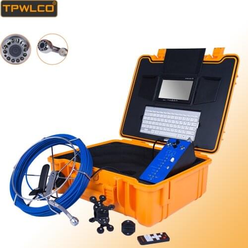 7 Portable Industrial Pipe Sewer Inspection Video Camera with Meter Counter/Keyboard Input/20M Cable /HD1000TVL Drain Endoscope