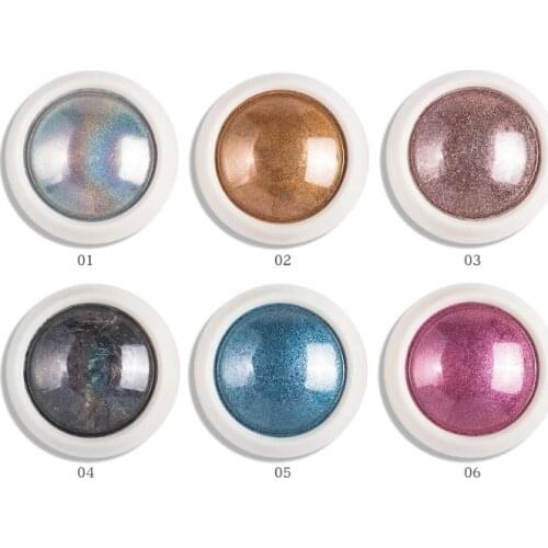 CHNRMJL 6Colors/Set Rainbow Holographic Nail Art Mirror Chrome Glitter Uv Gel Polish Acrylic Nail Pigment Powder Decoration Tool