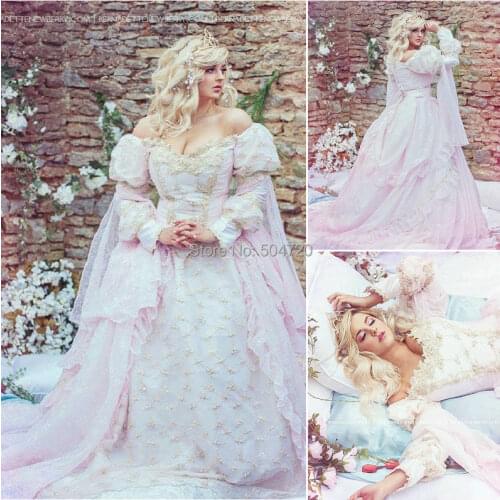 Custom-madeR-086 Pink 19 century Vintage Victorian Gothic Lolita/Civil War Southern Belle Ball Halloween dresses Sz US 6-26