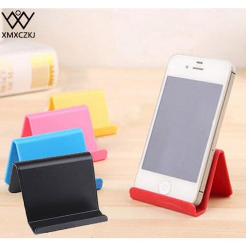 Mobile Phone Holder Table Desktop Stand Plastic Desk Mount Candy Color Mini Portable Holder Universal Bracket For Smartphone