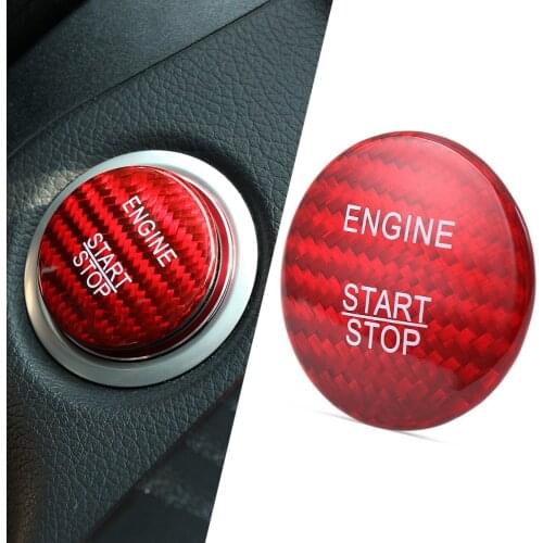 For Mercedes Benz A B C GLC GLA CLA ML GL Class W176 W246 W205 X253 X156 C117 Engine Start Button Carbon Fiber Cover Car Styling