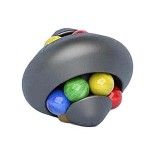 Torshn Puzzle Improve Brain Health Fun Mind-Tickling Health Decompression Kid Toy Rotating Magic Bean Fingertip Cube Gyro