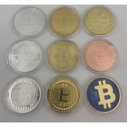 Creative Souvenir Gold Plated Bitcoin Coin Collectible Great Gift Bit Coin Art Collection Physical Gold Commemorative Coin