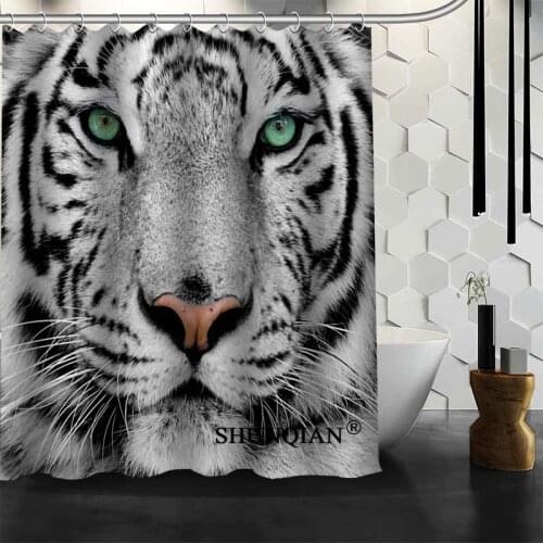 Best Nice Custom Tiger Shower Curtain Bath Curtain Waterproof Fabric Bathroom Curtain MORE SIZE A6.1-61