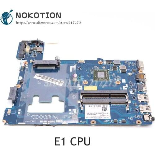 NOKOTION For Lenovo ideapad g405 g400 Laptop motherboard LA-9912P REV 1.0 MAIN BOARD DDR3 with Processor onboard