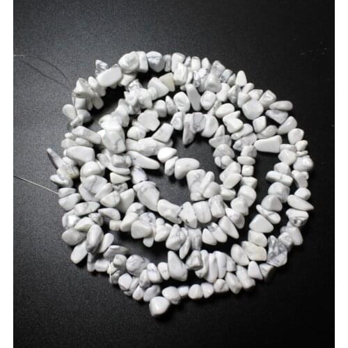 Wholesale howlite white turquoises Natural stone For Jewelry Making diy Material 5-8mm Freeform Gravel Loose Beads Strand 34"