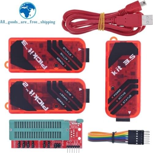 PICKIT3 PIC KIT3 PICKIT 3 Programmer Offline Programming PIC Microcontroller Chip Monopoly+PIC Programmer adapter seat