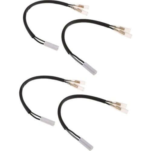 For Yamaha Turn Signal Wiring Harness Connectors Adapter Plug 200mm 8" 4pcs