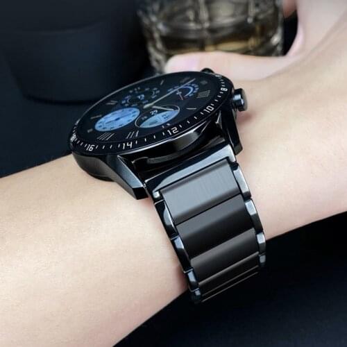 NEW Titanium Grey Watch Strap For Huawei GT2E GT2 Pro Band 22mm Stainless Steel Magnetic Chain Correa For GT2 46mm Magic2