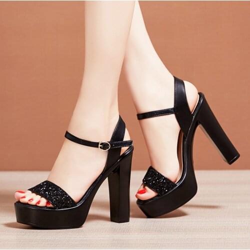 Summer Sexy Women High Heels Sandals 13cm Stripper Shoes Party Pumps Shoes Women Platform Sandals Open Toe
