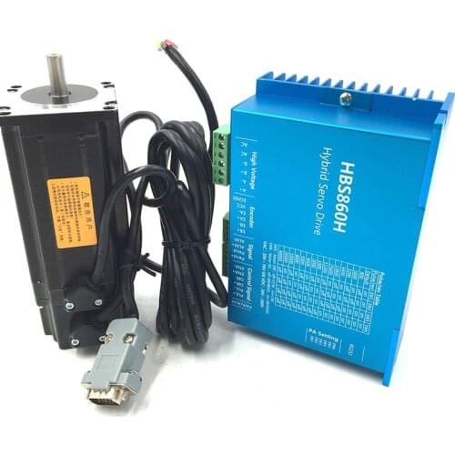 DSP CNC Stepper kits HBS860H+57HBS30 CNC Router NEMA23 3Nm Closed-Loop Stepper Drive + Motor kits DC36V Easy Servo Kits