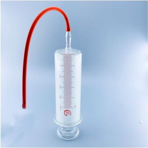 Large Glass Syringes 500ml With Glass Caliber / Ruhr Locks Caliber Glass Enema Sausage Device Sample Extractor Injector 500cc