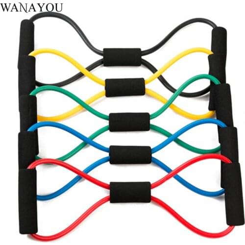 Eight-character Chest Developer, Muscle Training Rubber Resistance Band, Gym Fitness Body Yoga Pull Rope Tube Workout Equipment