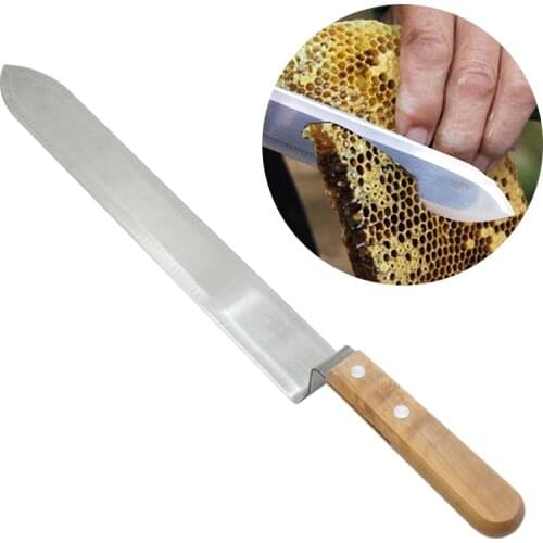 Beekeeping Honey Blade Uncapping Cutting Knife Extractor Scraping Tools Wooden Handle Beehive Ultra Thin Stainless Steel Scraper