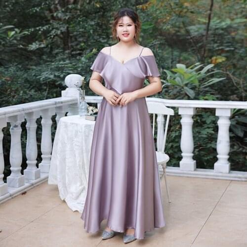 Evening Dress Simple Fashion Floor-Length Ruffles Short Sleeves Empire Boat Neck Pleat A-Line Plus Size Women Formal Gowns D1220