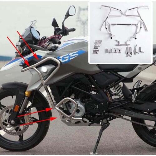 For BMW G310GS 2017 2018 Upper and Lower Engine Protetive Guard Crash Bar Protector Motorcycle Accessories