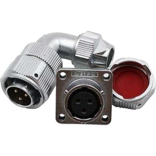 WY16 TU+Z 5A-10A AC DC Power Connector 90 Degree Right Angle Aviation Male Female Plug Socket Panel Mount Solder Jack Waterproof