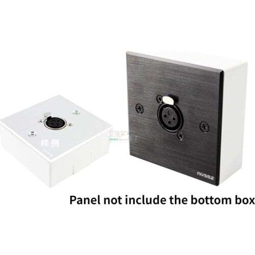 1Pcs aluminum alloy wall anti-shielding 86 panel 1 bit D-type XLR female socket YS145BG Cannon A86-1XF