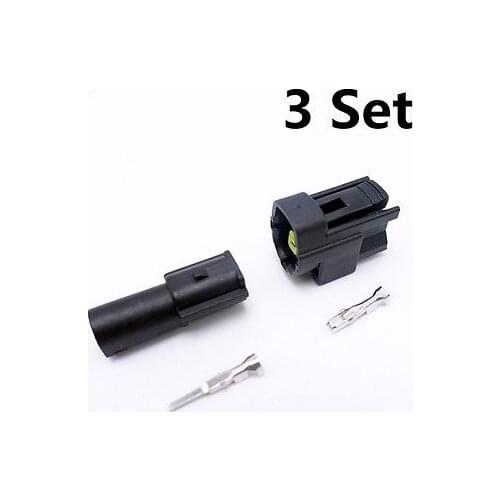 3 Sets AMP 1.8 Series 1pin Car Connector Female Male Plugs Auto Parts Waterproof