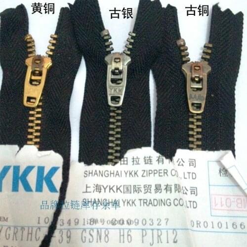 30 pcs/lot MOST FREE SHIPPING Metal YKK Zipper CLOSE END sewing Jeans Pants FRONT trousers CLOTHES Accessories