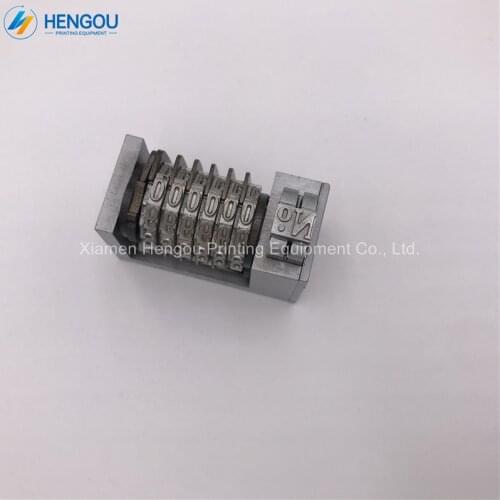 4 Pieces Steel Roman Type 4x8 Cicero 6 Digits Numbering Machine Backward Heidelberg Letterpress Numbering Machine