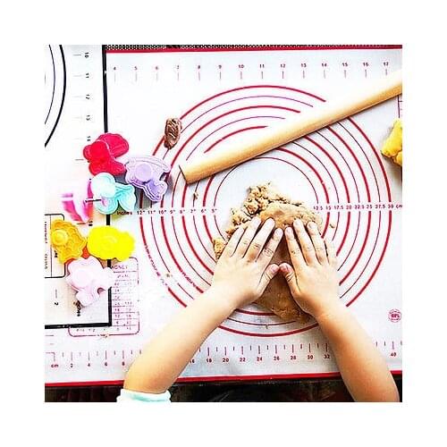 60*40CM Non-Stick Silicone Baking Mat Pad Baking Sheet Glass Fiber Rolling Dough Mat Cookie Pastry Sugar Macaron Baking Mat