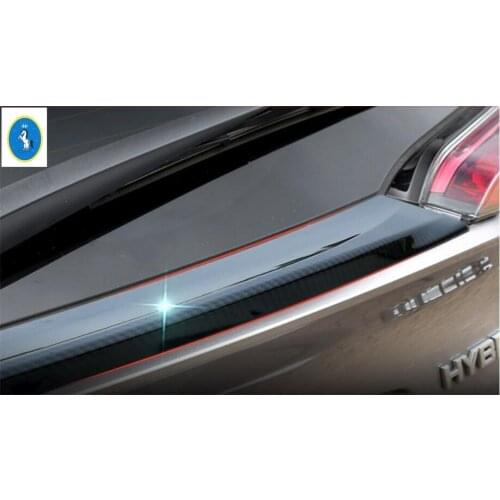 Yimaautotrims Auto Accessory Rear Trunk Spoiler Tail Upper Bumper Protector Sticker Cover Trim For Toyota C-HR CHR 2016 - 2021