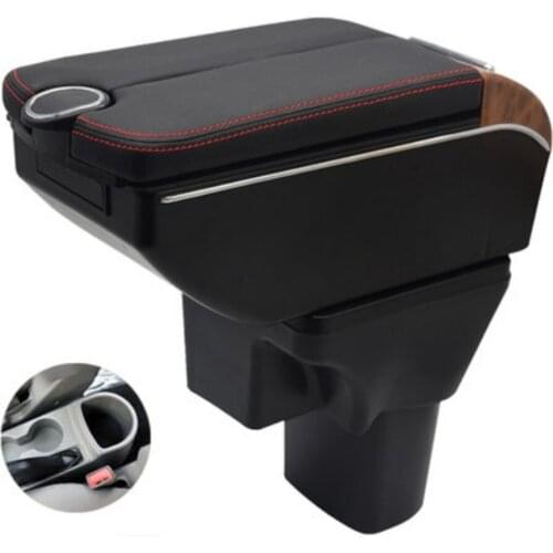 Car Hyundai Accent armrest storage box auto interior Leather car-styling central container Store content box accessories parts