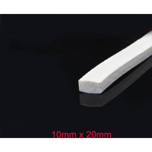 10mm x 20mm white high temperature resistant silicone rubber foam sealing strips