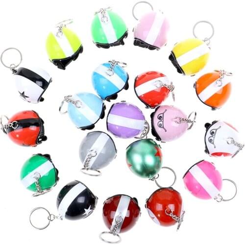1PC New Motorcycle Helmets Car Key Chain Women Men Cute Safety Helmet Car Keychain Bags Hot Key Ring Gift Jewelry Wholesale