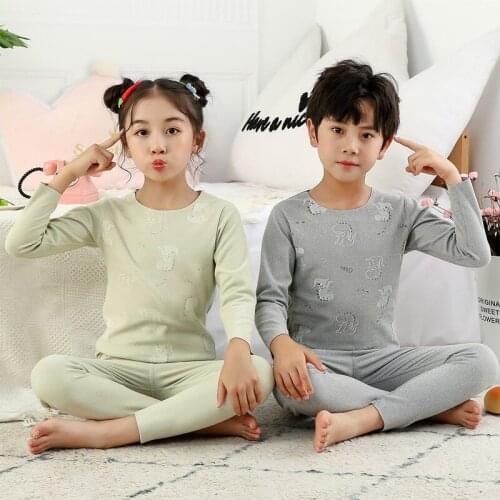 Kids Dinosaur Pajama Sets Children Girls Slpeepwear Baby Boys Thermal Underwear Homewear Teens Cartoon Clothes Children Clothing