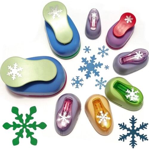 8mm-75mm Different Size Snowflake Shaped Craft Punch Child Diy Tools Paper cutter Scrapbook Christmas Snow Hole Puncher