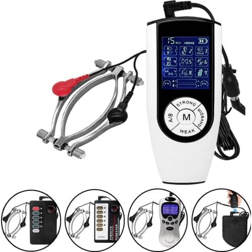 Electro Shock Kit Metal Labia Clip Clitoris Clamp Electrical Stimulation Vagina Clitoral Speculum G-spot Masturbation Sex Toys