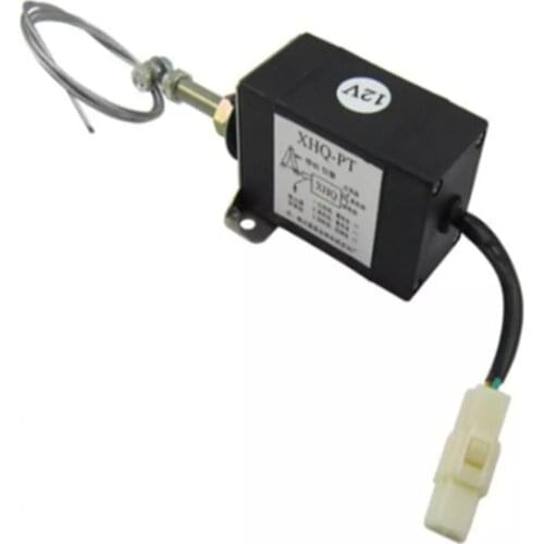 Normally Open DC 12V/24V Diesel Engine Flame Out Device Engine Stop Solenoid Valve XHQ-PT Power on Pull Type Flameout Magnetic