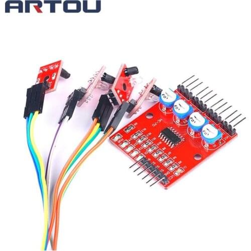 F233-01 Four-way infrared tracing / 4 channel tracking module / transmission line / obstacle avoidance / car / robot sensors