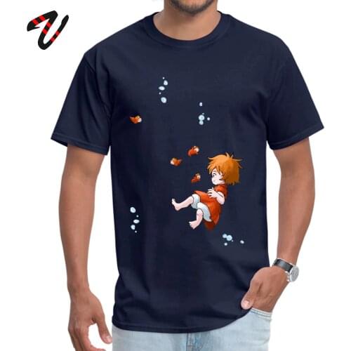 Ponyo Funny Unique Tops T Shirt Round Collar Summer/Autumn Gamer Kill Bill Sleeve T Shirts for Men Casual Top T-shirts