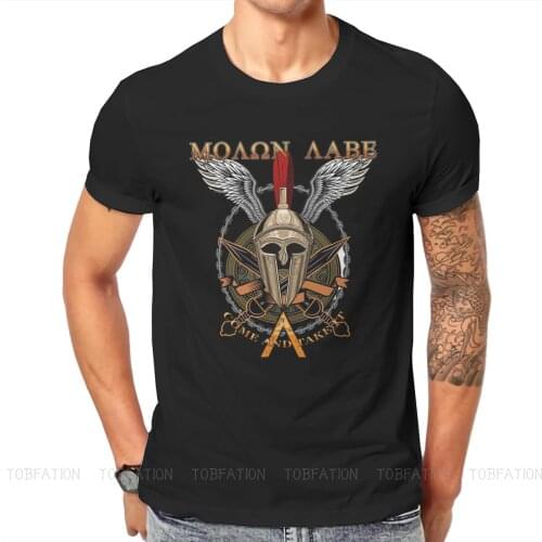 Ancient Greeks Spartan Molon Lable TShirt Men Alternative Large Casual Crewneck Cotton T Shirt 2020