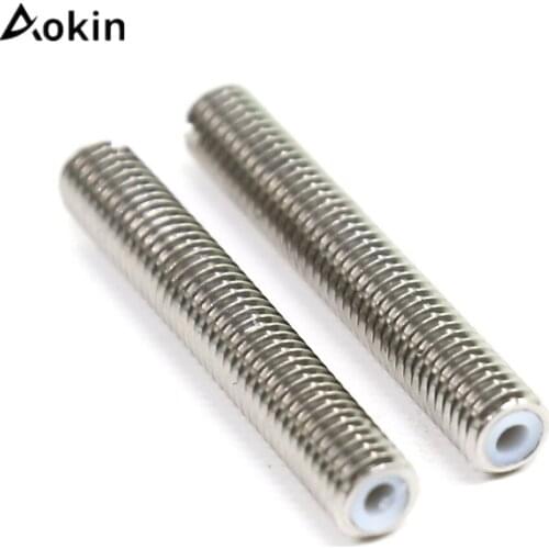 Aokin 2pcs Mk8 M6 30mm Stainless Steel Nozzle Extruder Throat Tubes Pipes For 1.75mm Filament 3D Printer Parts