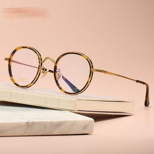 New glasses frame without degree online celebrity with the same frame popular retro flat mirror myopia frame