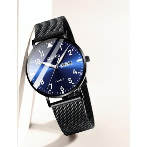 2021 New Luminous Needle Watch Mens Business Leisure Quartz Watch Waterproof Mens Watch Fashion Trend Watches for Men