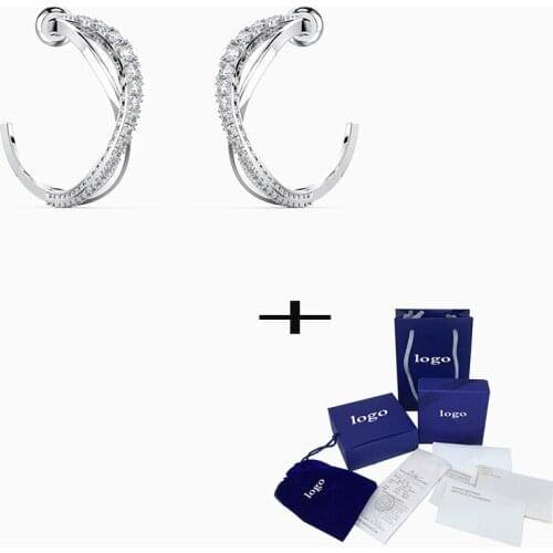 SWA 2020 New Fashion And Elegant Charm Twist Earrings, High-quality Jewelry Is The Most Romantic Birthday Gift For Your Wife