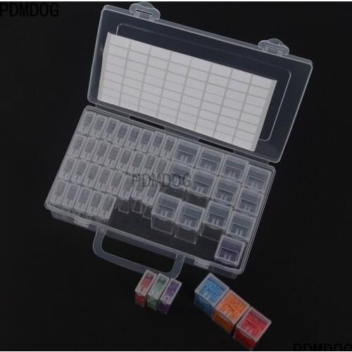 New Plastic 5d Diamond Painting Accessories 32/64pcs Bottles Container Storage Box Diamant Painting Holder Daimond painting Box