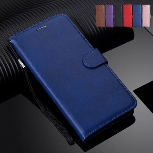 Solid Color Wallet Flip Case For VIVO Y97 V11i Y17 Y15 OPPO A5 2020 F11 A5S A3S Solid Color Phone Cover iPhone 11 Pro max XS X