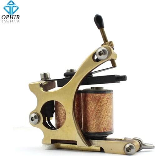 OPHIR 25,000RPM AAA Copper British Secant Tattoo Gun Lining Shader Tattoo Machine Motor Gun Machine 10 Wrap Coils _TA016