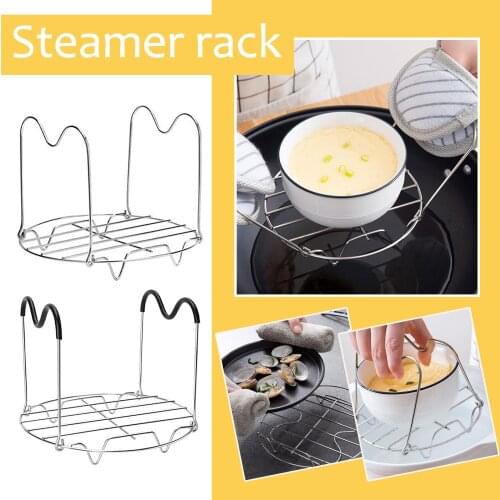 Steamed Tripod With Heat-resistant Silicone Handle Compatible Pot Steaming Rack Water Rack Steamer Kitchen Tripod Steaming Tray